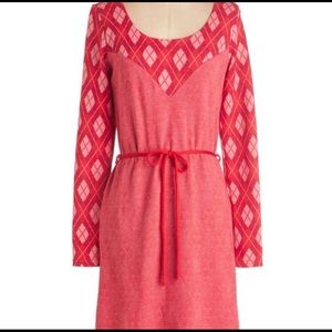 ModCloth Blutsgeschwister RedSweater Dress XL